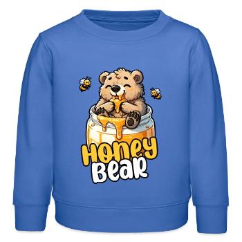Honey Bear – süßer kleiner Bär im Honigtopf - Kinder Organic Sweatshirt Mini Changer von Stanley/Stella - carolina Blue - Vorne - AI Model Kid Female (0cm)