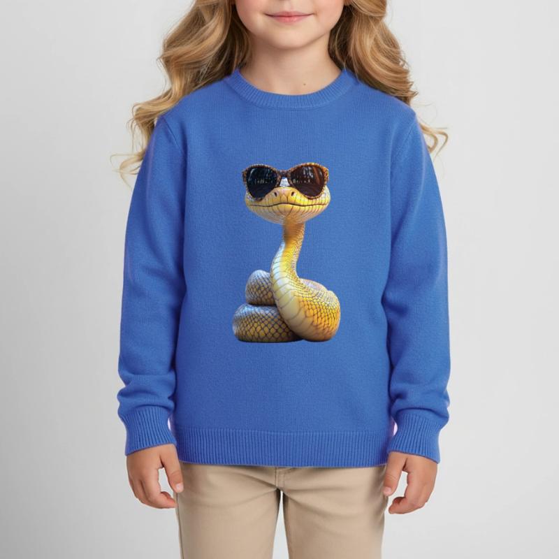 Schlange Python Kobra Mamba Klapperschlange Snake Kinder Organic Sweatshirt Mini Changer von Stanley/Stella