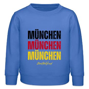 Mémoire de Munich, Munich Allemagne - Sweat enfant bio Stanley/Stella - carolina blue - Devant - AI Model Kid Female (0cm)