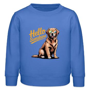 Hello Sunshine - Cool Golden Retriever Logo pour animaux de compagnie - Sweat enfant bio Stanley/Stella - carolina blue - Devant - AI Model Kid Female (0cm)