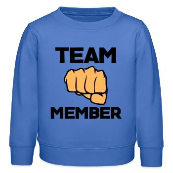 Combative Fist Icon - Kids Organic Sweatshirt by Stanley/Stella - carolina blue - Front - AI Model Kid Female (0cm)