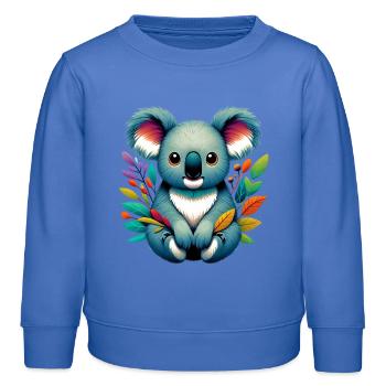 Koala - Kinder Organic Sweatshirt Mini Changer von Stanley/Stella - carolina Blue - Vorne - AI Model Kid Female (0cm)