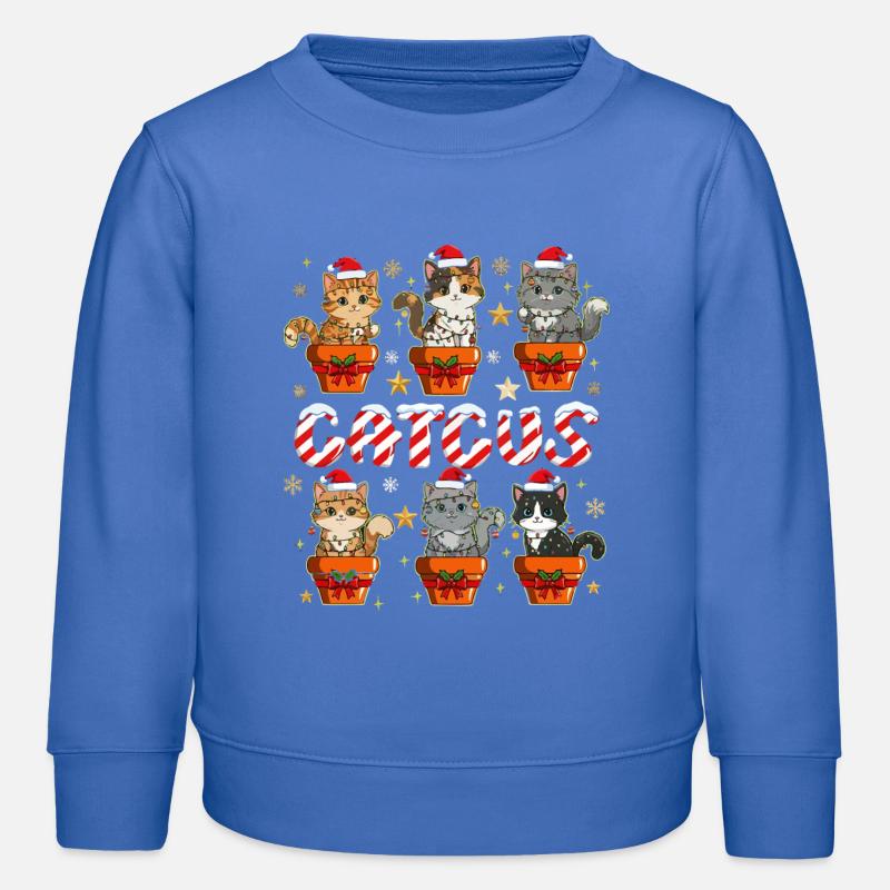 Katzen im GeschenkTopf Weihnachtszauber - Kinder Organic Sweatshirt Mini Changer von Stanley/Stella - carolina Blue