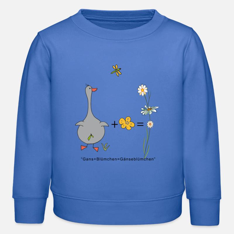 Gans und Blümchen gleich Gänseblümchen - Kinder Organic Sweatshirt Mini Changer von Stanley/Stella - carolina Blue