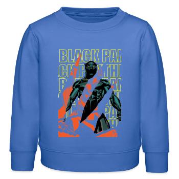 Avengers Superheld Black Panther  - Kinder Organic Sweatshirt Mini Changer von Stanley/Stella - carolina Blue - Vorne - AI Model Kid Female (0cm)