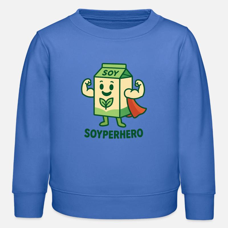 Der mächtige Soyperhero - Kinder Organic Sweatshirt Mini Changer von Stanley/Stella - carolina Blue