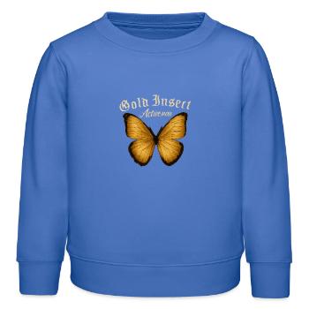 Goldener Schmetterling Fans Aktiv Geschenkidee - Kinder Organic Sweatshirt Mini Changer von Stanley/Stella - carolina Blue - Vorne - AI Model Kid Female (0cm)