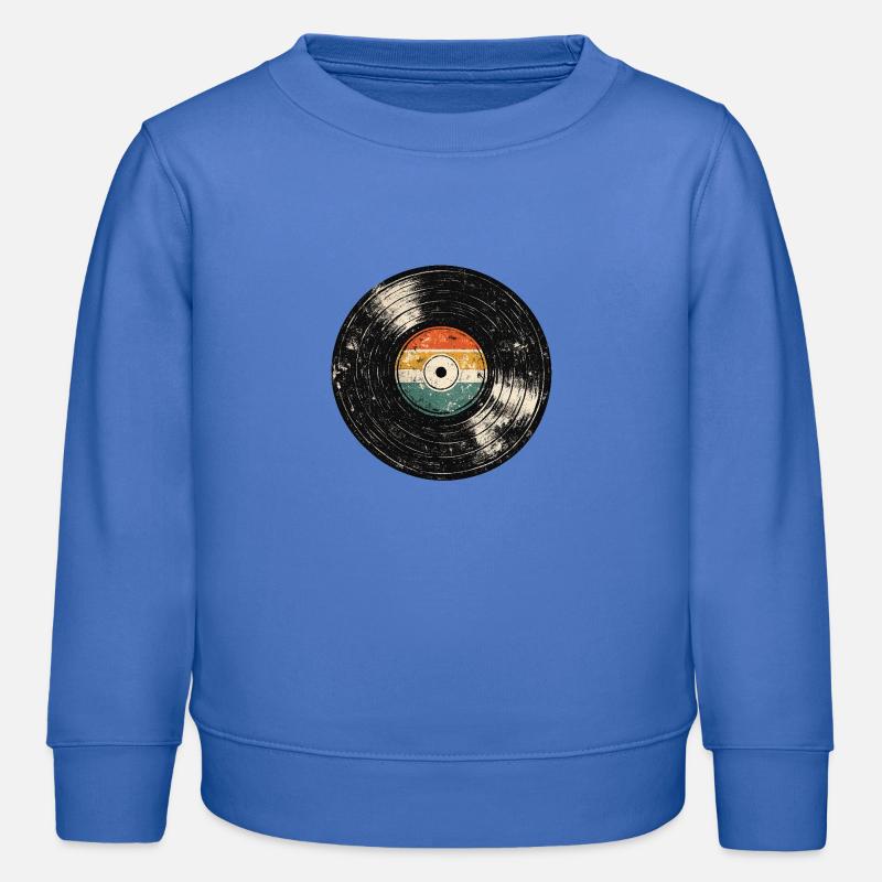 Retro Vinyl  - Kinder Organic Sweatshirt Mini Changer von Stanley/Stella - carolina Blue
