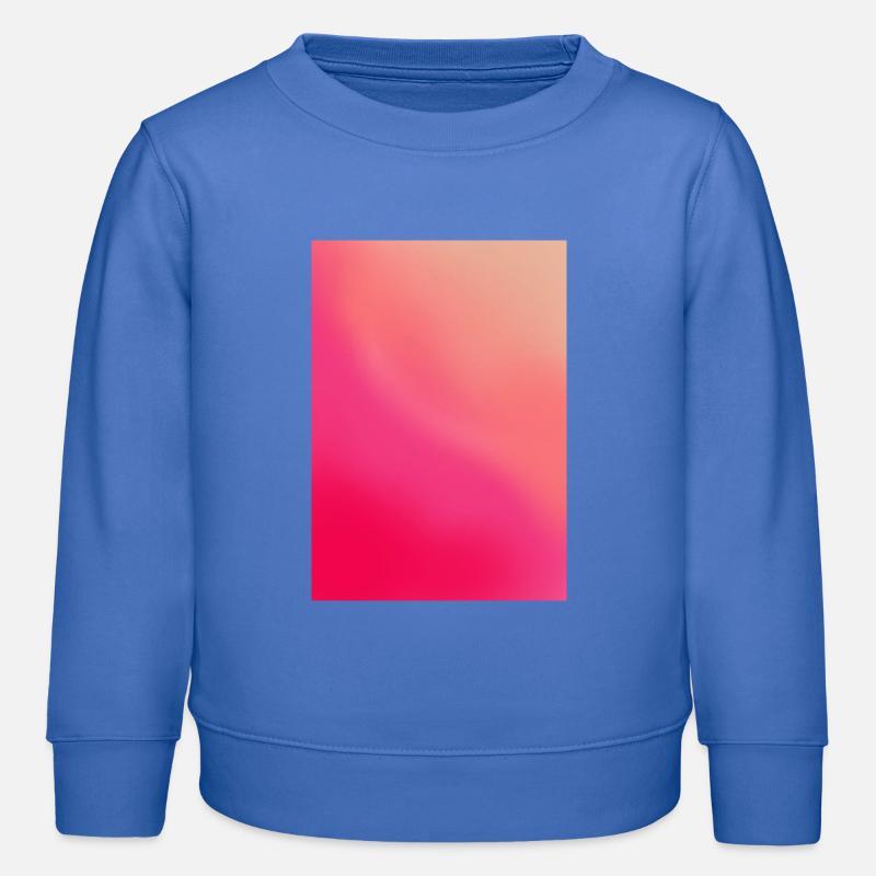 Gradient - Waves pink red customizable - Kids Organic Sweatshirt by Stanley/Stella - carolina blue