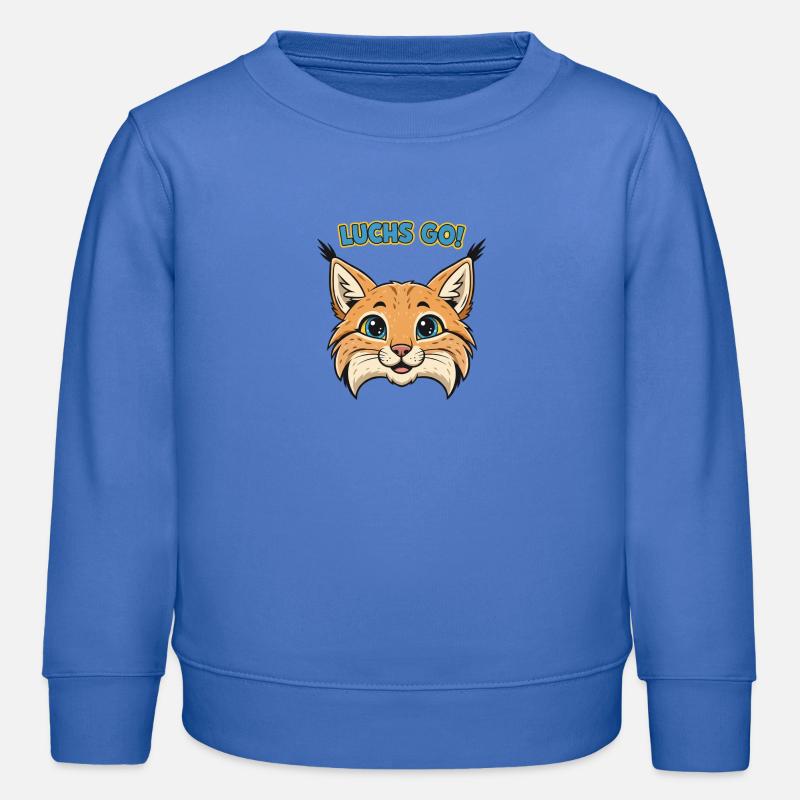 Lynx Go Fox Face - Kids Organic Sweatshirt by Stanley/Stella - carolina blue
