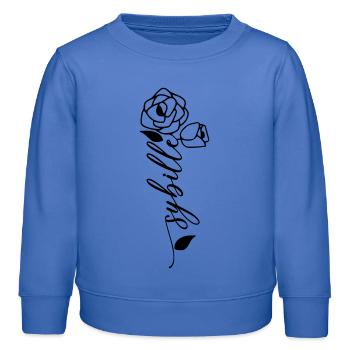 Sybille Name Vorname Namensblume - Kinder Organic Sweatshirt Mini Changer von Stanley/Stella - carolina Blue - Vorne - AI Model Kid Female (0cm)