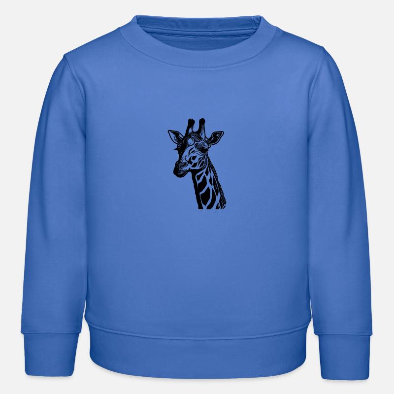 Girafe mignonne avec un look mignon - Sweat enfant bio Stanley/Stella - carolina blue
