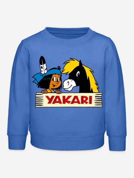 Yakari mit Kleiner Donner - Kinder Organic Sweatshirt Mini Changer von Stanley/Stella - carolina Blue