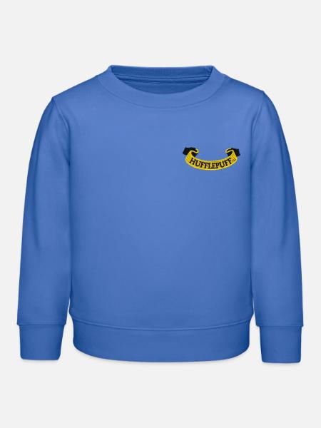 Harry Potter Hufflepuff-Banner Stick-Design - Kinder Organic Sweatshirt Mini Changer von Stanley/Stella - carolina Blue