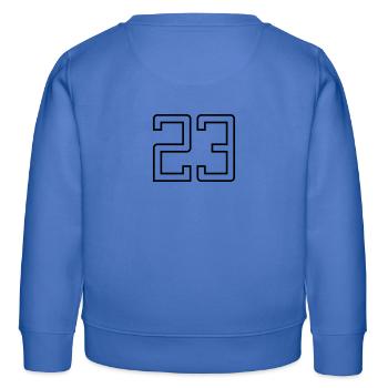 Numéro 23 (Style Université) - Sweat enfant bio Stanley/Stella - carolina blue - Dos - AI Model Kid Female (0cm)