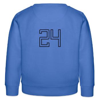 Numéro 24 (Style Université) - Sweat enfant bio Stanley/Stella - carolina blue - Dos - AI Model Kid Female (0cm)