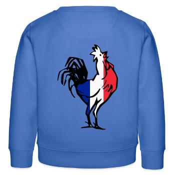 Gaulois fier France Hahn idée cadeau - Sweat enfant bio Stanley/Stella - carolina blue - Dos - AI Model Kid Female (0cm)