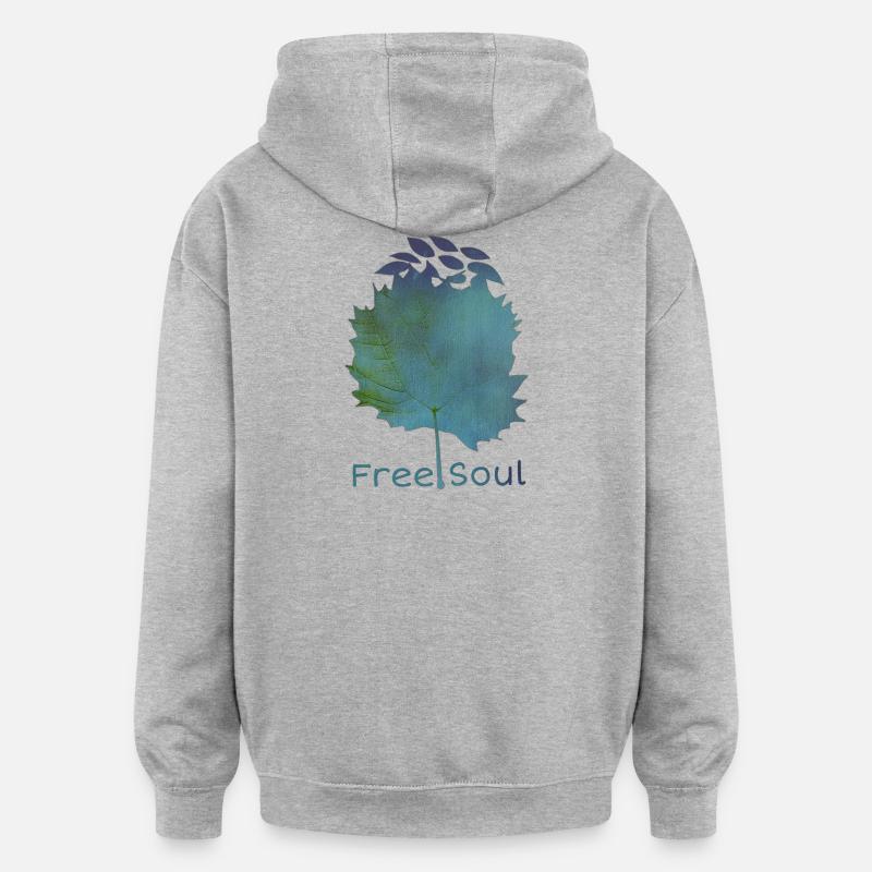 Sei Natur - Oversized Unisex Hoodie - Grau meliert