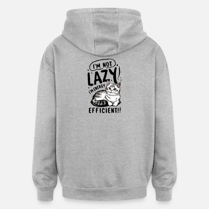 Mode d’économie d’énergie Chat persan - Sweat à capuche oversize unisexe - gris chiné