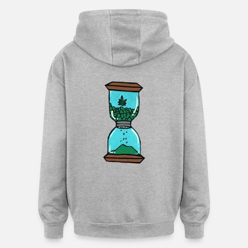 beuh 1 Minute - Oversized Unisex Hoodie - Grau meliert