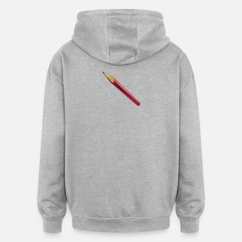 Crayon | crayon | Pastel - Sweat à capuche oversize unisexe - gris chiné