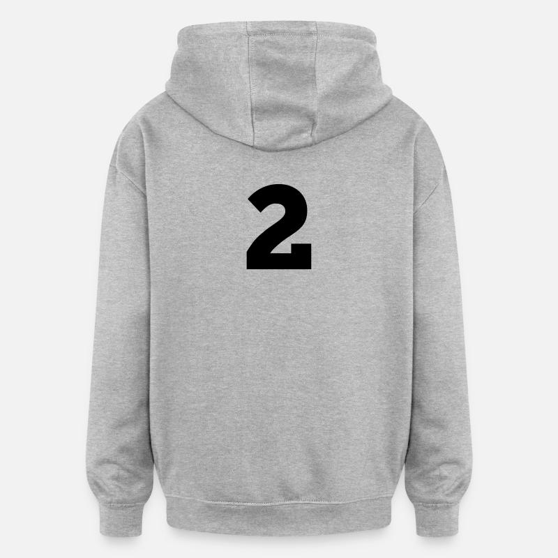 2.2 - Oversized Unisex Hoodie - Grau meliert