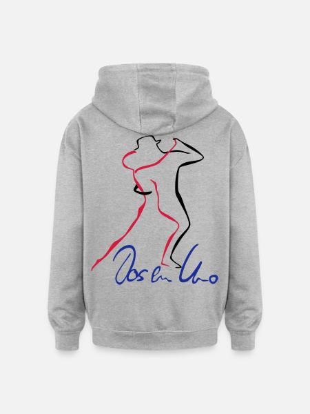 Tango Dos en Uno - Oversized Unisex Hoodie - Grau meliert