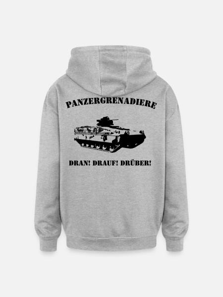 Panzergrenadiere Logo - Oversized Unisex Hoodie - Grau meliert