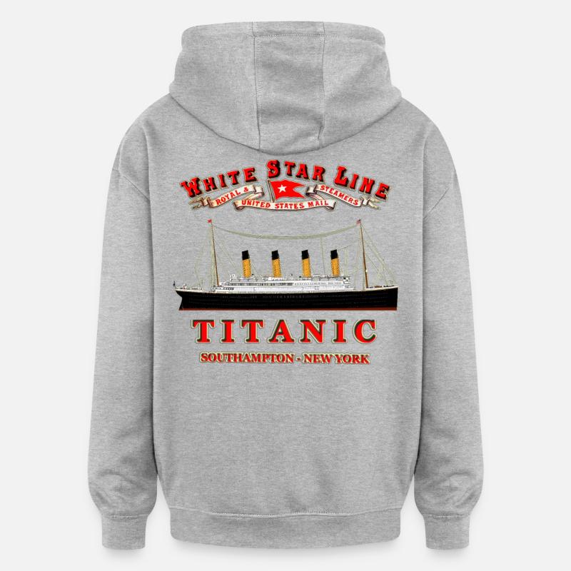 TITANIC ORIGINAL CREATION Louis RUNEMBERG © Adagp - Sweat à capuche oversize unisexe - gris chiné