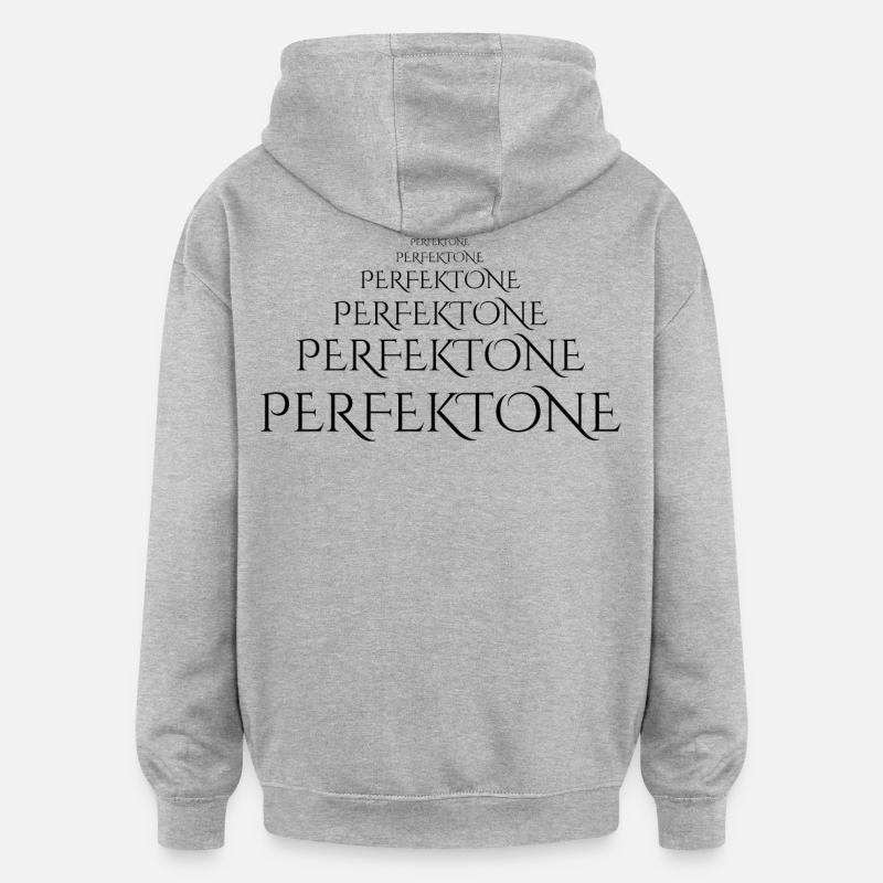 Dégradé abstrait avec géométrie - Sweat à capuche oversize unisexe - gris chiné