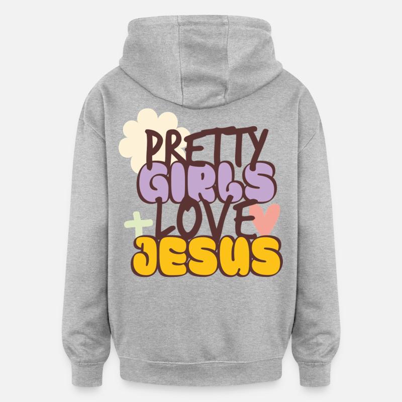 La vraie beauté - Sweat à capuche oversize unisexe - gris chiné