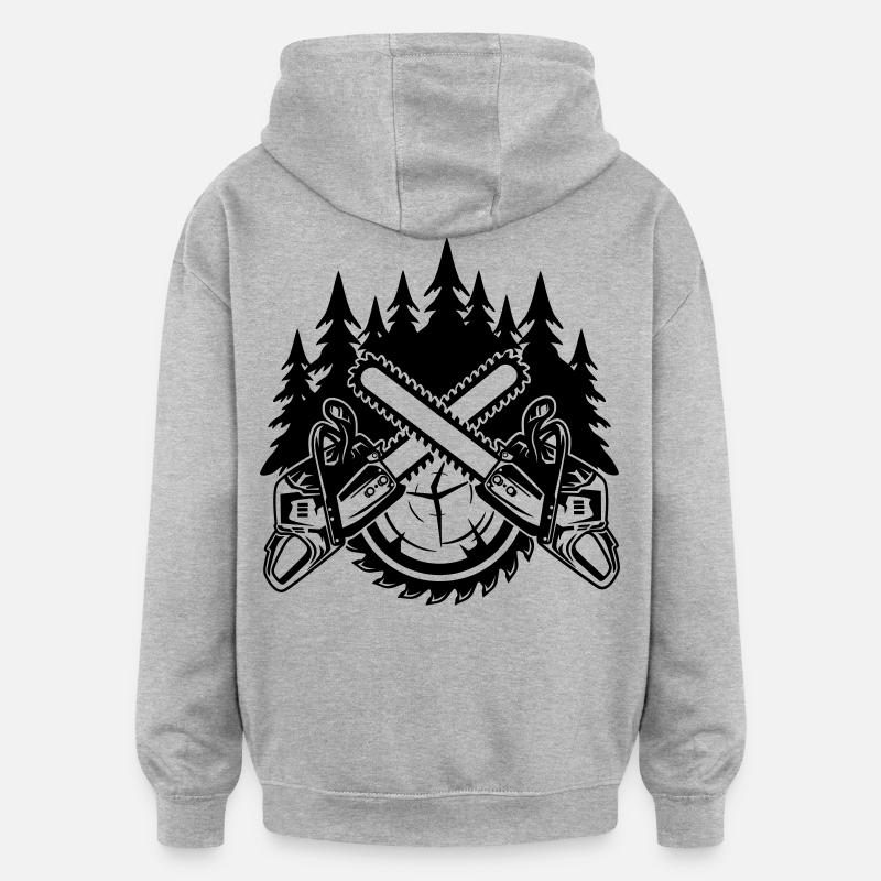 Chainsaws - Oversized Unisex Hoodie - heather grey