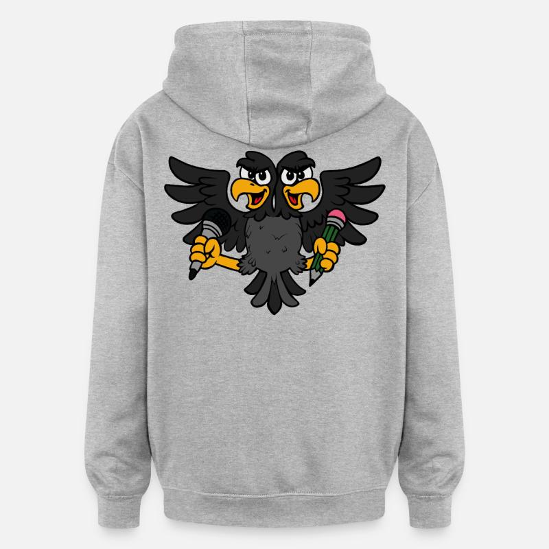 Aigle Créatif - Sweat à capuche oversize unisexe - gris chiné