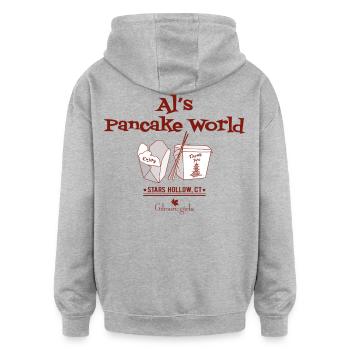 Gilmore Girls Al's Pancake World Design - Oversized Unisex Hoodie - Grau meliert - Hinten - Noah (186cm)