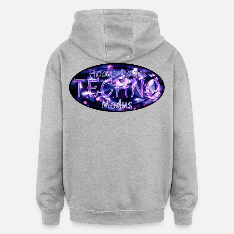 Hocus Pocus Techno Modus - Oversized Unisex Hoodie - Grau meliert