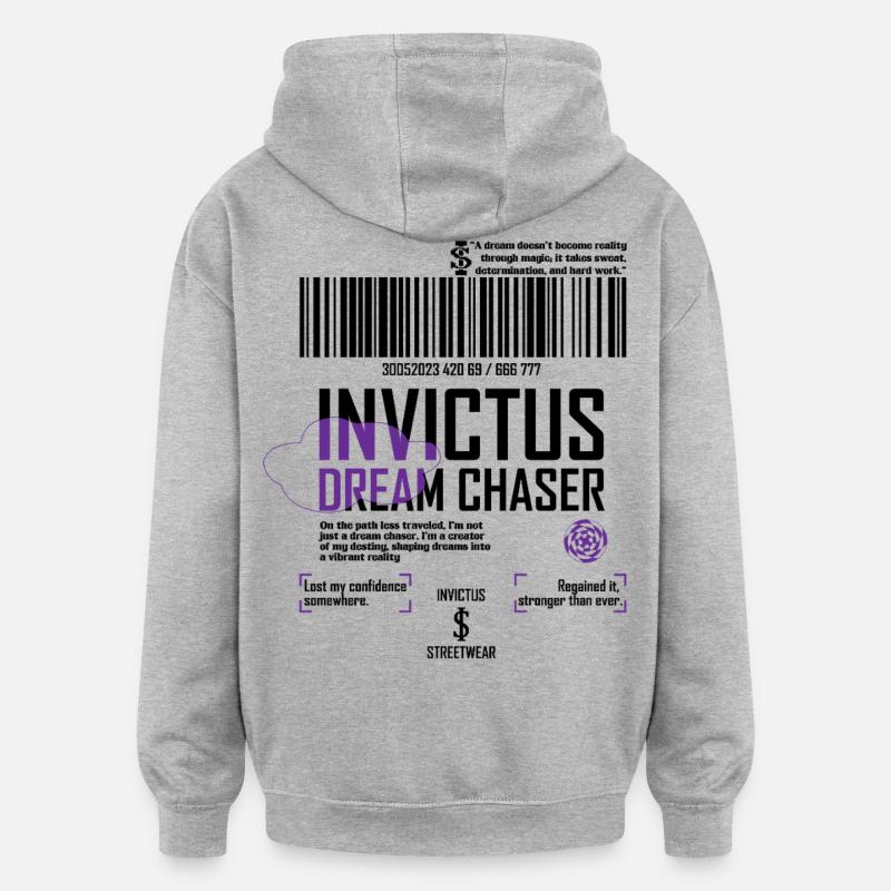 Chasseur de rêves - Sweat à capuche oversize unisexe - gris chiné