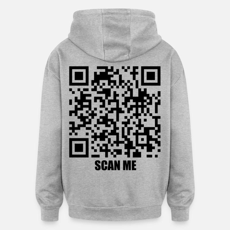 Message de citation – Trois secondes - Sweat à capuche oversize unisexe - gris chiné