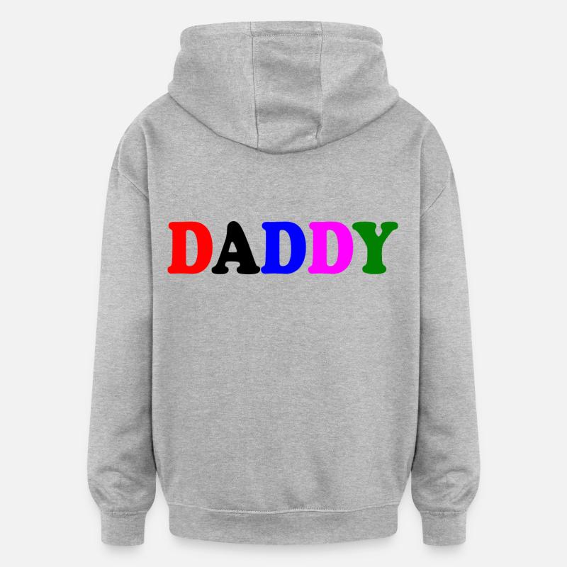 Daddy - Sweat à capuche oversize unisexe - gris chiné