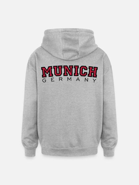Munich Germany - Oversized Unisex Hoodie - heather grey