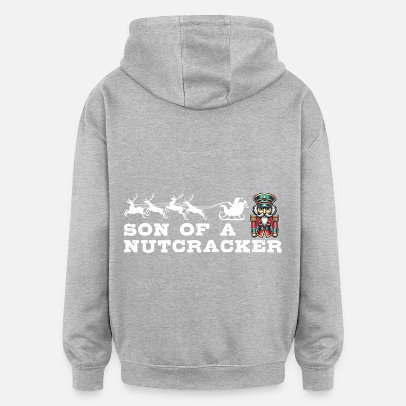 Christmas Nutcracker Fun - Oversized Unisex Hoodie - heather grey