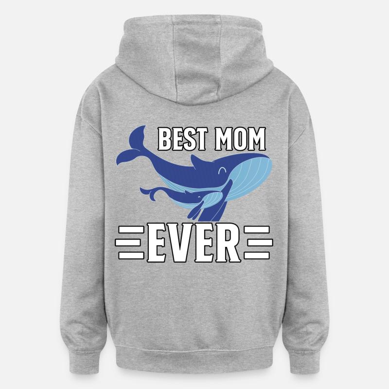 Die beste Mutter aller Zeiten - Oversized Unisex Hoodie - Grau meliert