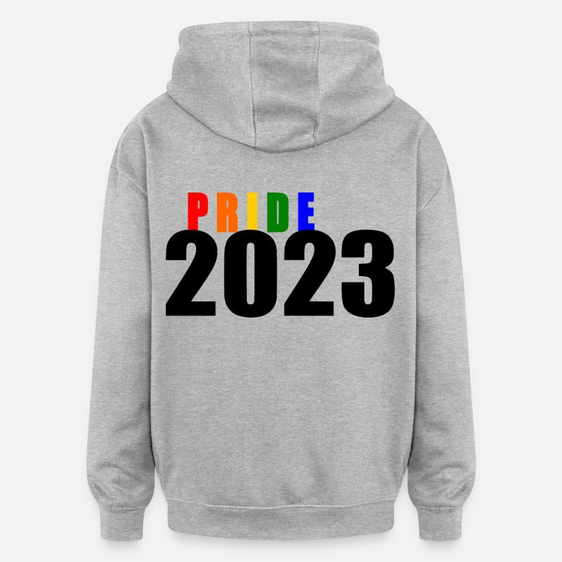 Pride 2023 - Sweat à capuche oversize unisexe - gris chiné