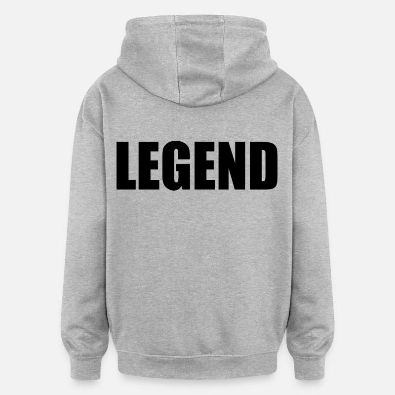 Pose - Sweat à capuche oversize unisexe - gris chiné