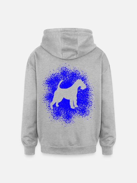 Drahthaar-Foxterrier für Hundeliebhaber - Oversized Unisex Hoodie - Grau meliert