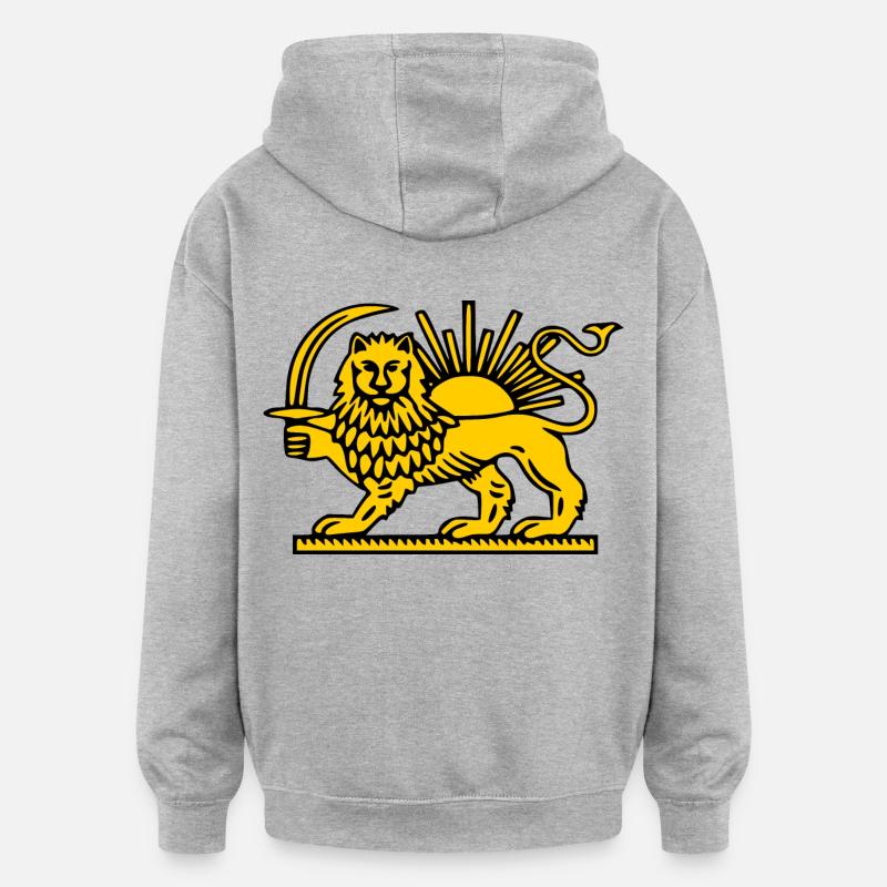 Iran - Sweat à capuche oversize unisexe - gris chiné