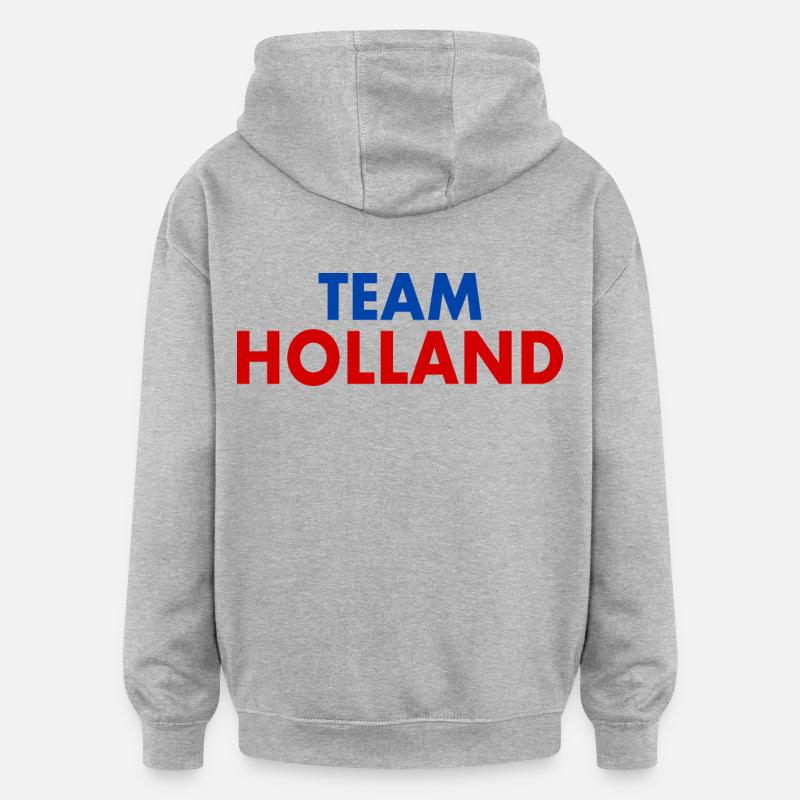 Hollande - Sweat à capuche oversize unisexe - gris chiné