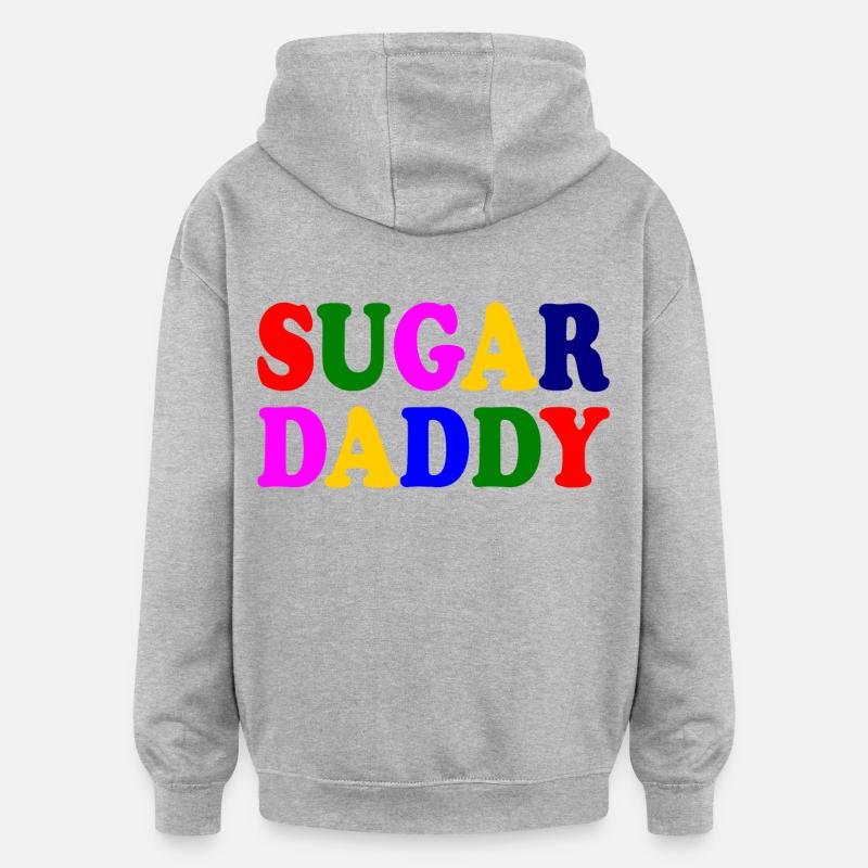 Sugar daddy - Sweat à capuche oversize unisexe - gris chiné