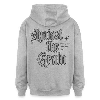 Against the Grain Inline Skating - Oversized Unisex Hoodie - heather grey - Back - Noah (186cm)