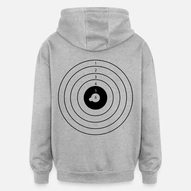 cible - Sweat à capuche oversize unisexe - gris chiné