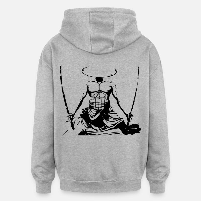 samurai - Oversized Unisex Hoodie - heather grey